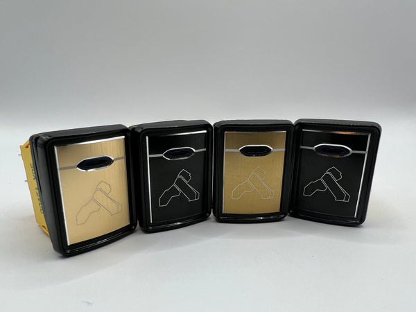 Kong Custom Aluminum Face Waterproof LED Switches BLUE